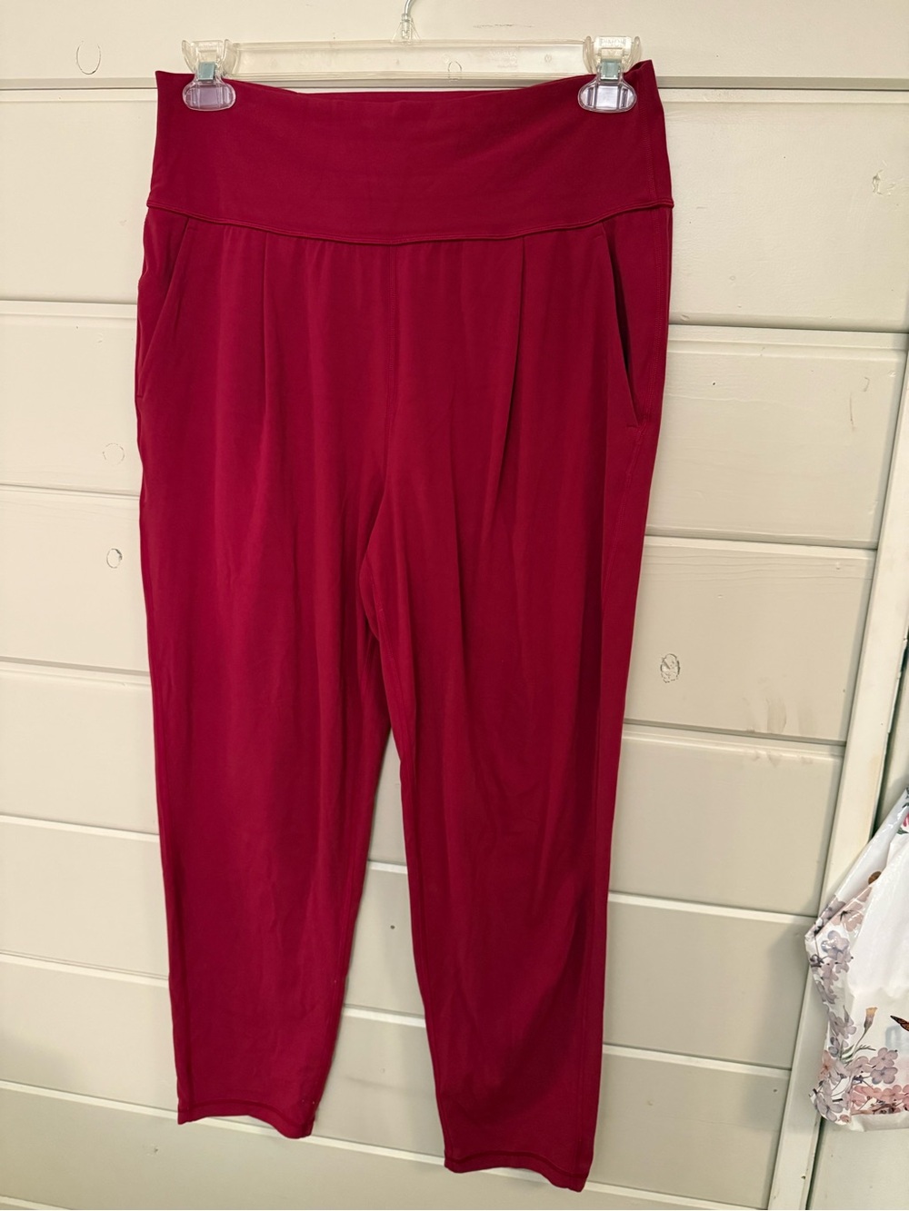 Athleta elation High-Waist Ankle Pants in Deep Raspberry